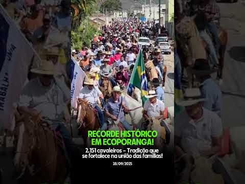 🚨 RECORDE HISTÓRICO EM ECOPORANGA!  Foram 2.151 cavaleiros reunidos na 1ª AgroShow