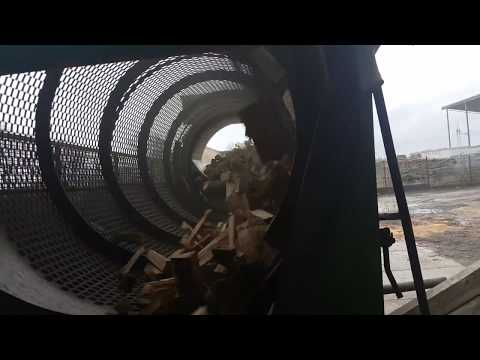 Doppstadt SM 518 als Brennholzsieb / Scheitholzsieb