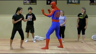 Self-Defense for Kids with SPIDER-MAN | episode 2 (Footwork)