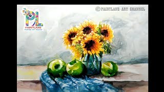Learn Still Life Painting with Water Color Step by Step  |  Painting Tutorial Art