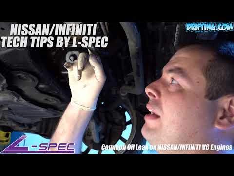 Common  Oil Leak on NISSAN/INFINITI V6 Engines vq35de vq35hr vq37vhr vq35
