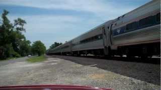 preview picture of video 'Amtrak Bluewater with 10 Private Cars'