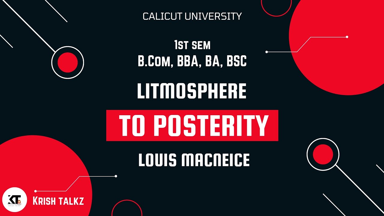 Watch video Calicut University |1st sem| Litmosphere |To Posterity | Detailed Summary |With Question Answers| Now Calicut University |1st sem| Litmosphere |To Posterity | Detailed Summary |With Question Answers|
