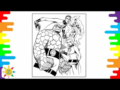 Avengers Fantastic Four Coloring | MARVEL Superheroes Coloring Book | Jim Yosef - Let You Go