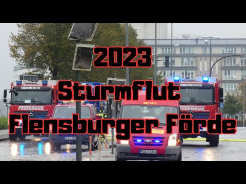 Sturmflut 2023 in Flensburg Katastrophenalarm
