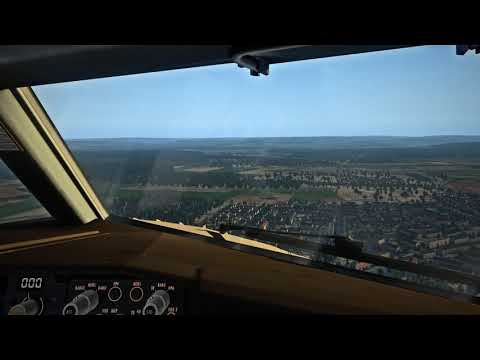 Cockpit 737-800 approaching  Grossostheim ++ X-Plane 11
