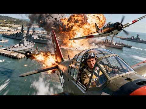Epic war film: pilot with secret intel under relentless attack by enemy fighters