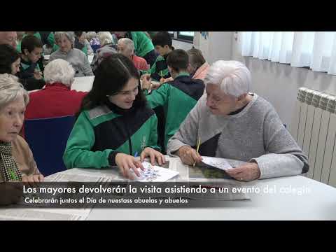 El alumnado de La Presentación de Villava visita a los mayores del Centro de Día Alpa de Huarte 