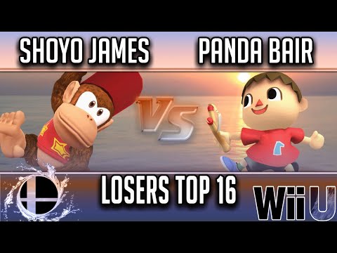 Smash'N'Splash 4  Losers Top 16 -  Shoyo James (diddy kong) vs  Panda Bair (villager)