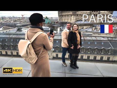 Paris com vista para o telhado das Galeries Lafayette (4K HDR 50fps)