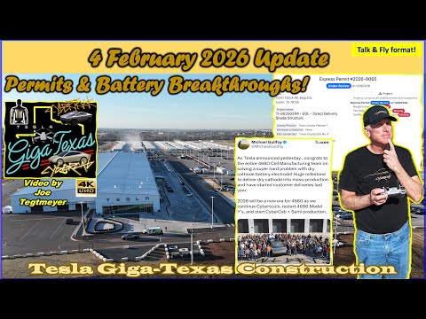 New Permits, Cleared Sites, & More Cortex 2 Megapacks! 4 February 2026 Giga Texas Update (08:35AM)