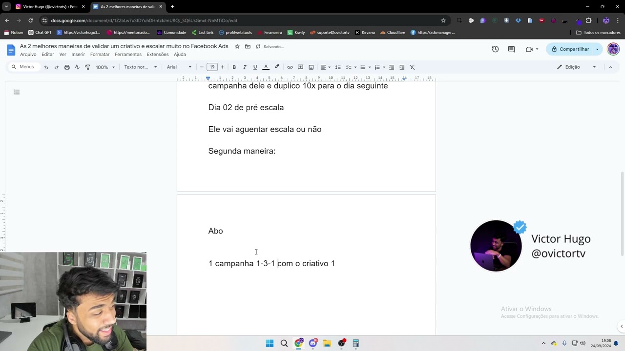 As 2 melhores maneiras de VALIDAR um criativo e ESCALAR muito no Facebook Ads