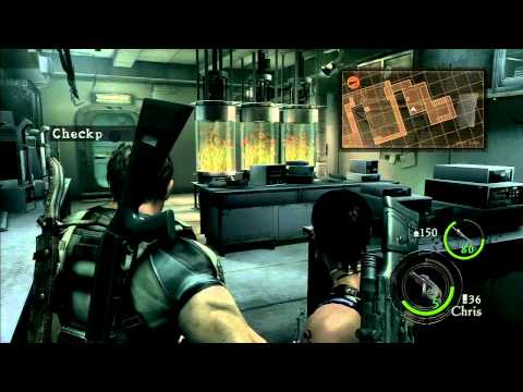 Resident Evil 5 Co-op Walkthrough w/ Brockcold Part 33 - Clutch Headshot