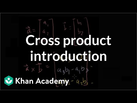Cross Product Introduction Formula Vectors Video Khan Academy
