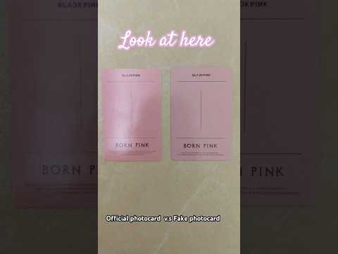 ☁️Official photocard vs Fake photocard🍃#shorts#kpop#cards#card#album #blackpink#pop#idol#bornpink#bp