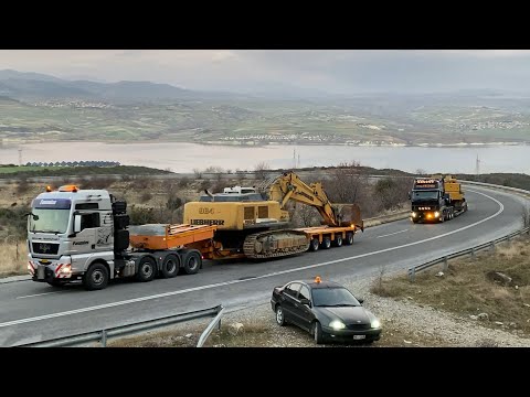 Transporting The Liebherr 964 Excavator - Fasoulas Heavy Transports
