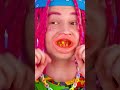 Rainbow ASMR Snacks vs White TEETH! 🌈 #shorts