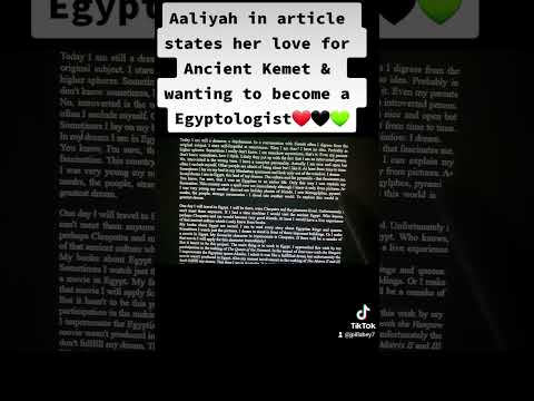 Music Artist Aaliyah on her love for Ancient Kemet & wanting to be an Egyptologist