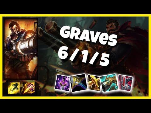 Graves vs Rek'Sai IMMORTAL SHIELDBOW KOREAN Challenger JUNGLE (6/1/5) - v10.24
