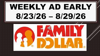FAMILY DOLLAR WEEKLY AD EARLY 8/23/26 - 8/29/26