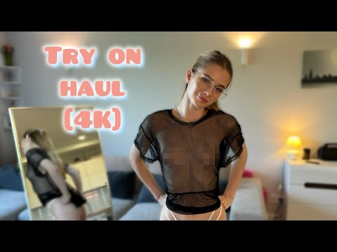 Transparent Clothes in my show room | See-Through Try On Haul  [4K]