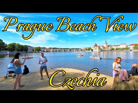 Tourist Love This Place In Prague,Czechia🇨🇿4K_60fps #czechrepublic #summer #sunny #riverside