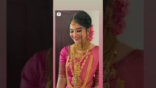 beautiful bride 👰 with rani pink saree🌺💕