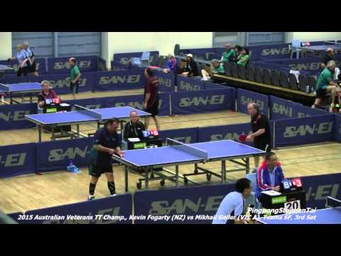 2015 Australian Veterans TT Champ., Kevin Fogarty (NZ) vs Mikhail Geller (VIC A), Teams SF, 3rd Set