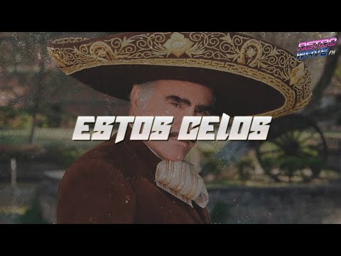 Vicente Fernández - Estos Celos  (Letra) En Vivo