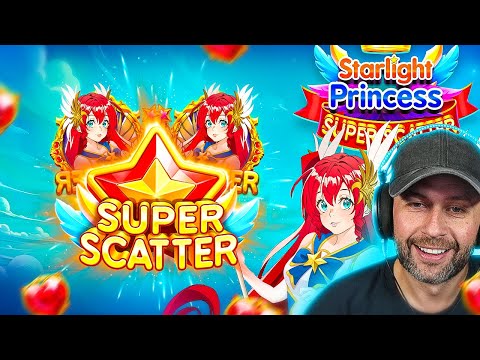 WE SPUN IN a SUPER SCATTER BONUS on the *NEW* STARLIGHT PRINCESS!!