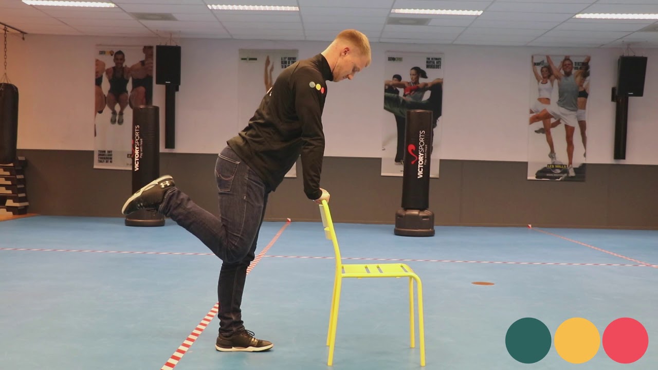 Video thumbnail: Flexie extensie knie (staand) — instructievideo