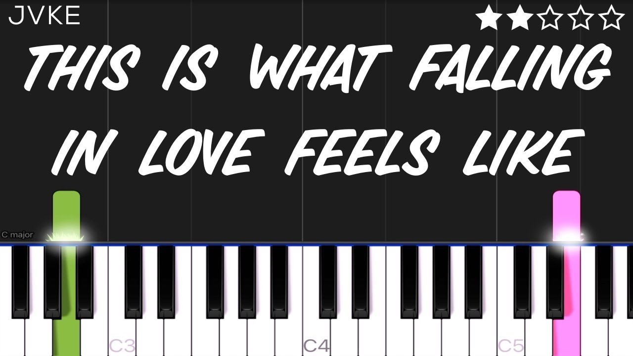 JVKE - this is what falling in love feels like | EASY Piano Tutorial