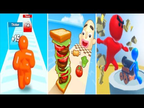 TALL MAN RUN vs SANDWICH RUNNER vs GIANT INCOMING - Triple Game