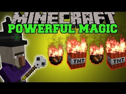 Minecraft: POWERFUL MAGIC (EPIC SPELLS WITH MASSIVE DESTRUCTION!) Mod Showcase