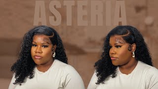 THIS LOOK ATE! BEST HD LACE CURLY WIG SIDE PART INSTALL ft Asteria Hair|BrightAsDae