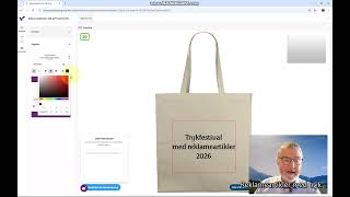 Palle Bo gennemgår bestillingsflowet når der bestilles reklameartikler.