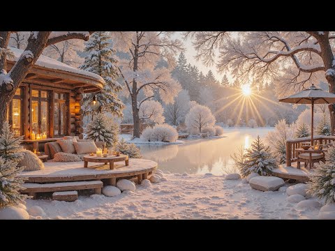 Relaxing Winter Piano Music ❄️ 🌨️ Blizzard Sounds & Snowy Winter Ambient for Deep Sleep