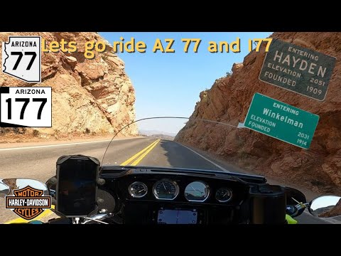 2021 Solo Motorcycle ride Tucson to Superior AZ HWY 77 and 177