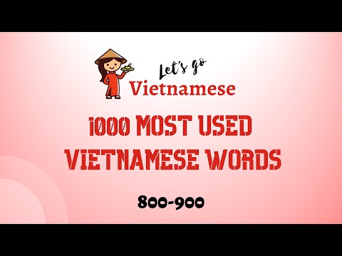 Vietnamese for Beginners | 1000 most used Vietnamese words | 800-900
