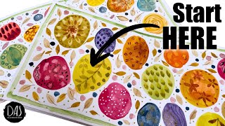 Simple Circles - beginner friendly watercolor painting session to improve water control and vibrancy