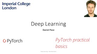 CW0 Imperial's Deep learning course: Introduction to PyTorch The Basic