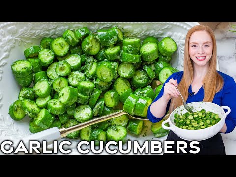 Super EASY Garlic Cucumber Salad!!