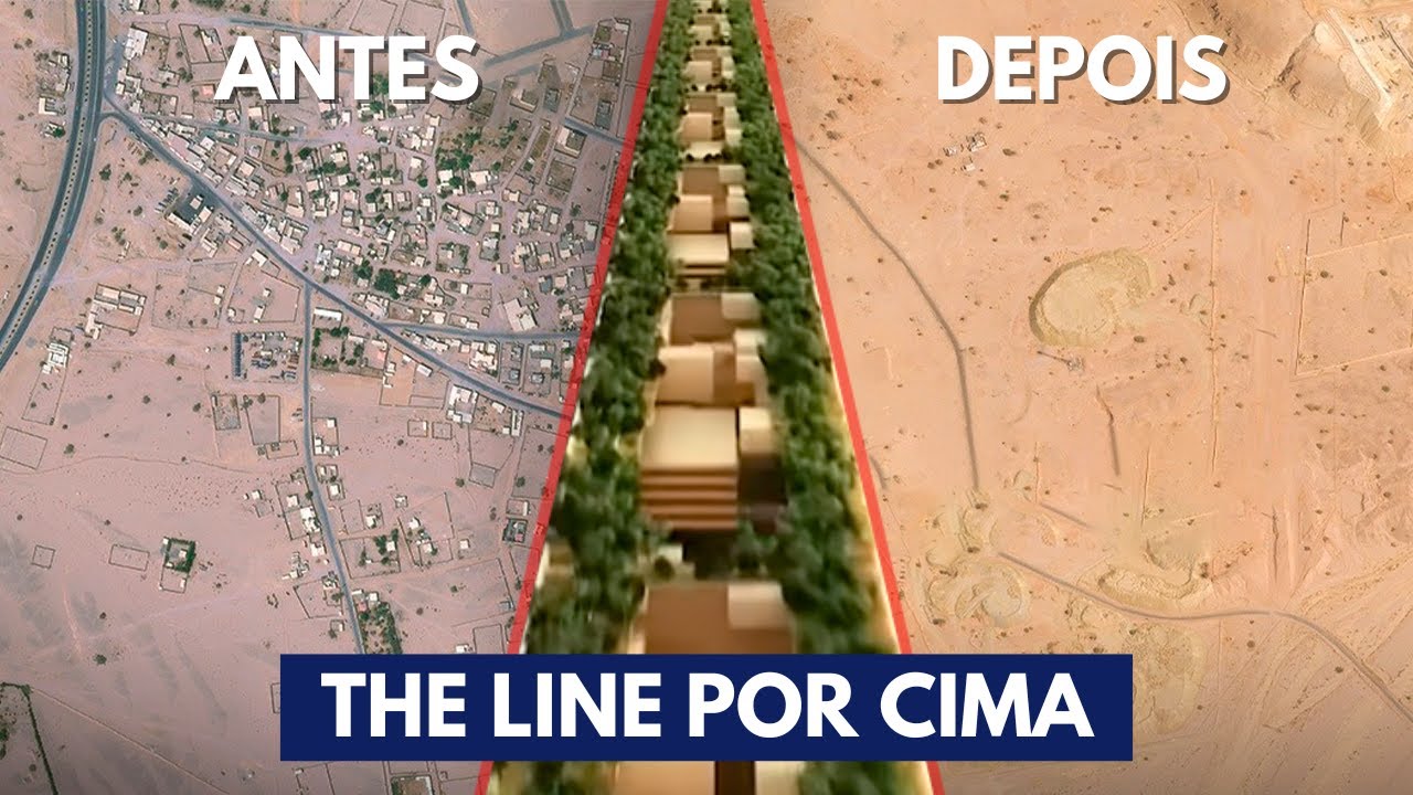 THE LINE: Imagens de Satélite Revelam a REALIDADE das Obras em 2025