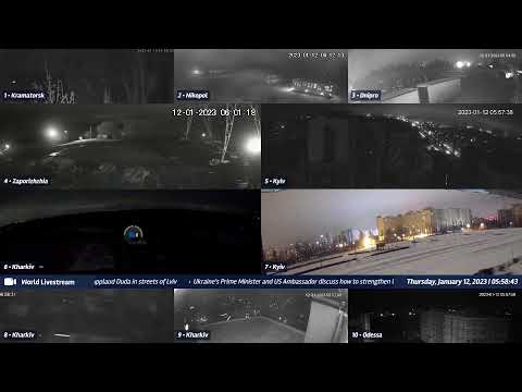 Live views from Ukraine 01/11/2023 B - Kramatorsk, Kharkiv, Kyiv, Zaporizhzhia and other cities