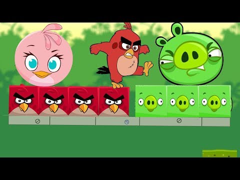 Angry Birds Kick Out Piggies - BAD PIGS GET KICKED BY RED AND STELLA