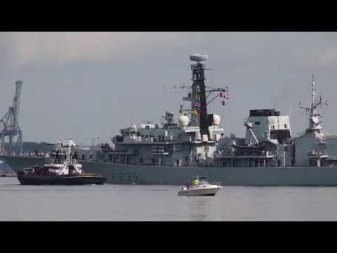 British Frigate HMS Monmouth (F235) Arrives in Baltimore, Maryland