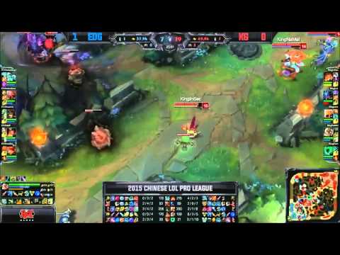 EDG (AmazingJ Hecarim) VS King (Insec Gnar) Game 2 Highlights - 2015 LPL Summer W6D3