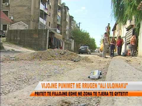 TV LEZHA VIJOJNE PUNIMET NE RRUGEN ''ALI ULQINAKU'' NE LEZHE