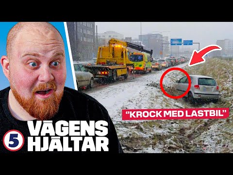 Snö i Stockholm = Krock på E4:an... | Vägens Hjältar #7