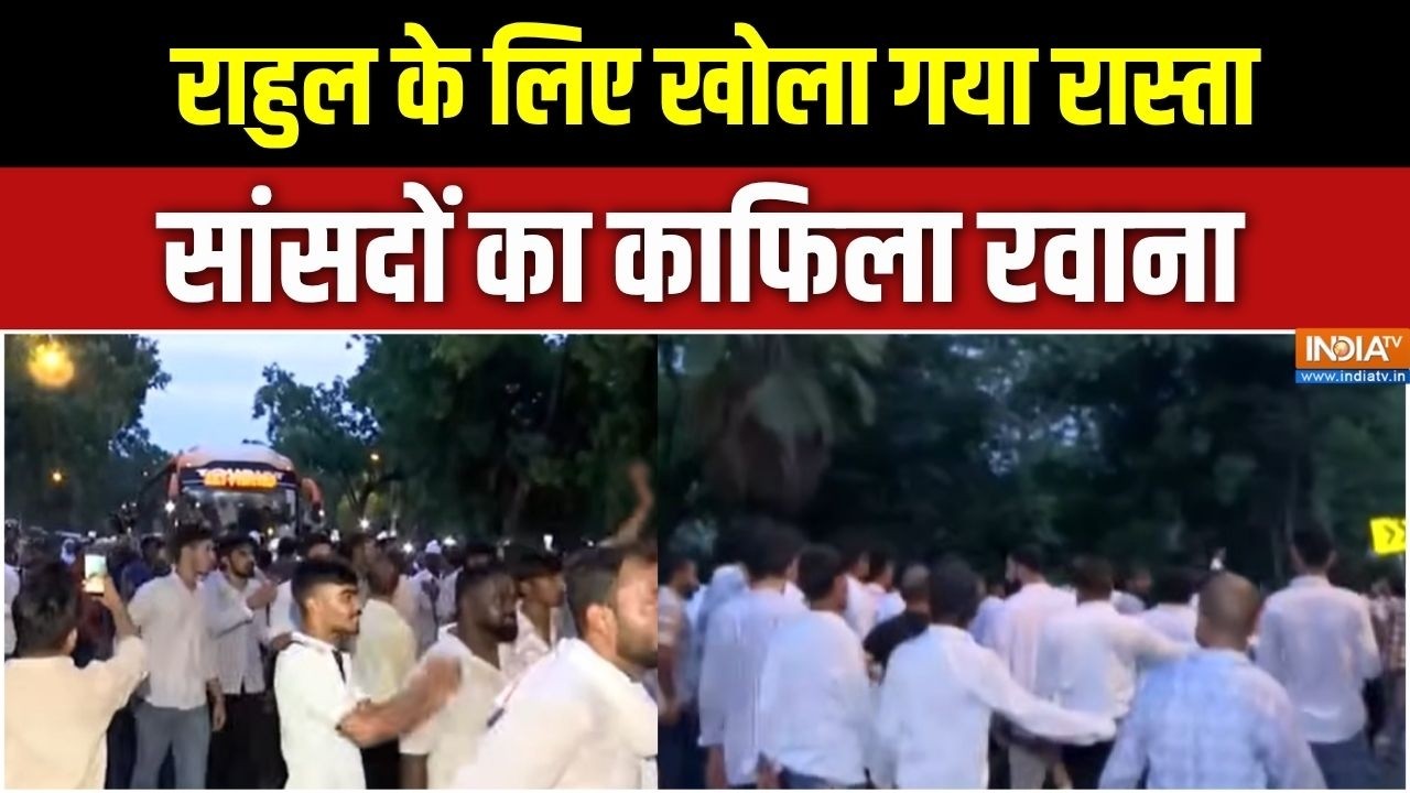 Rahul Gandhi Protest March : राहुल के लिए खोला गया रास्ता, सांसदों का का